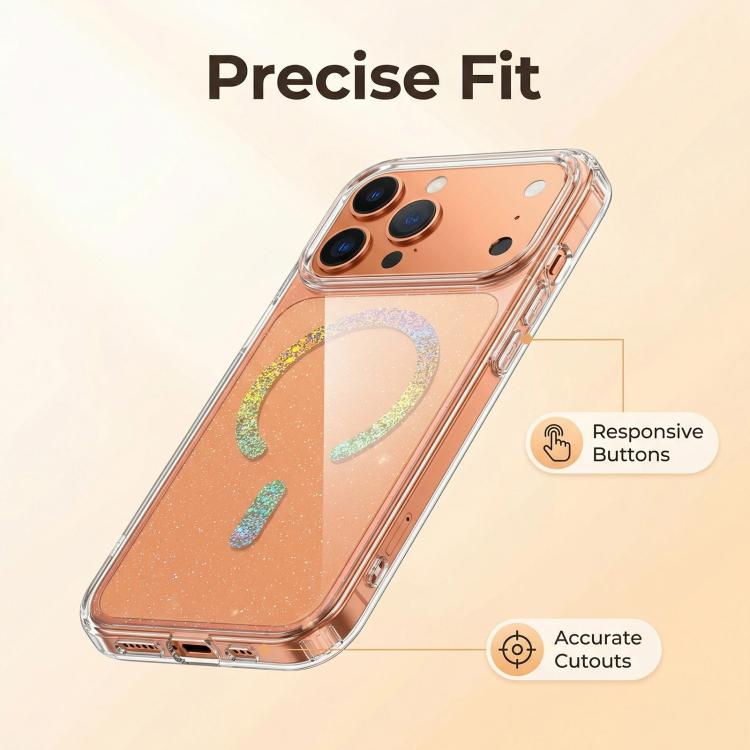 グリッター磁気 TPUスマホケース、iPhone 17 Pro Max用、iPhone 17 Pro用
