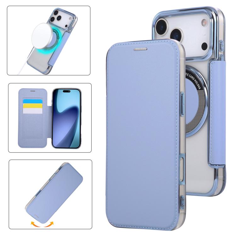 超薄型磁気メッキ ヴィーガンレザー スマホケース、iPhone 17 Pro Max用、iPhone 17 Pro用、iPhone 17用、iPhone Air用、iPhone 16e用、iPhone 16 Pro Max用