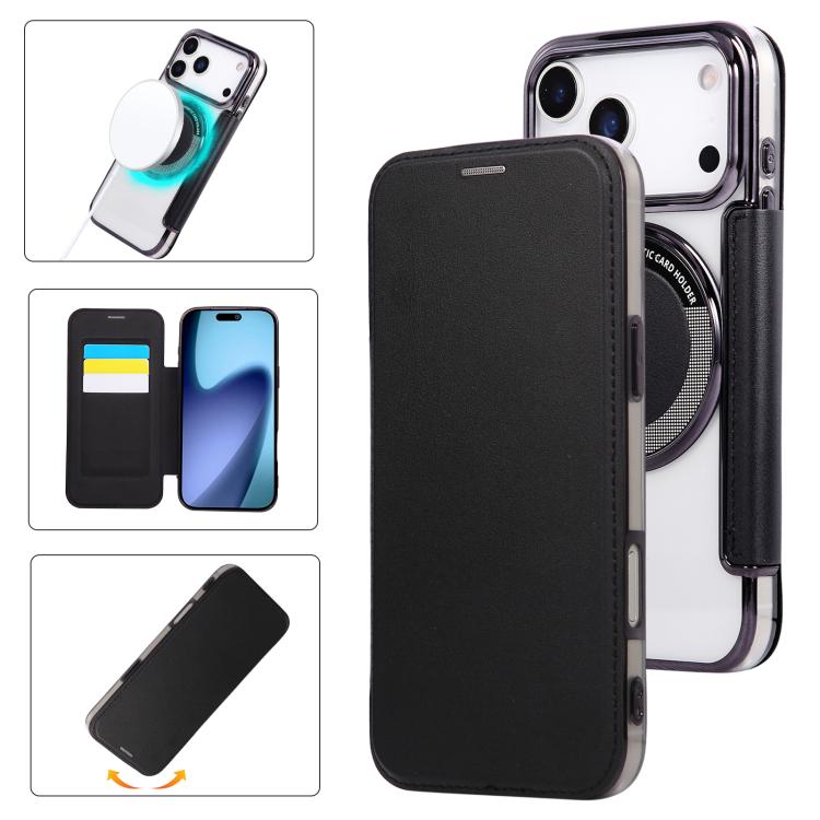 超薄型磁気メッキ ヴィーガンレザー スマホケース、iPhone 17 Pro Max用、iPhone 17 Pro用、iPhone 17用、iPhone Air用、iPhone 16e用、iPhone 16 Pro Max用