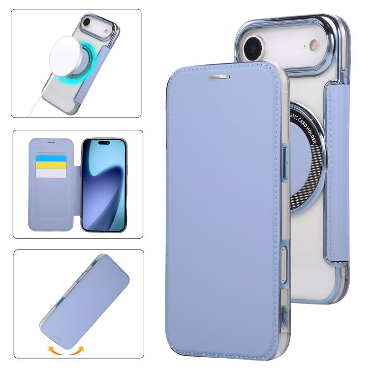 超薄型磁気メッキ ヴィーガンレザー スマホケース、iPhone 17 Pro Max用、iPhone 17 Pro用、iPhone 17用、iPhone Air用、iPhone 16e用、iPhone 16 Pro Max用