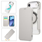 超薄型磁気メッキ ヴィーガンレザー スマホケース、iPhone 17 Pro Max用、iPhone 17 Pro用、iPhone 17用、iPhone Air用、iPhone 16e用、iPhone 16 Pro Max用