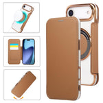 超薄型磁気メッキ ヴィーガンレザー スマホケース、iPhone 17 Pro Max用、iPhone 17 Pro用、iPhone 17用、iPhone Air用、iPhone 16e用、iPhone 16 Pro Max用