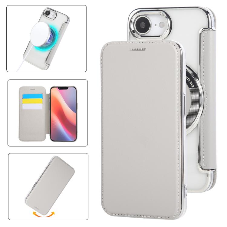 超薄型磁気メッキ ヴィーガンレザー スマホケース、iPhone 17 Pro Max用、iPhone 17 Pro用、iPhone 17用、iPhone Air用、iPhone 16e用、iPhone 16 Pro Max用