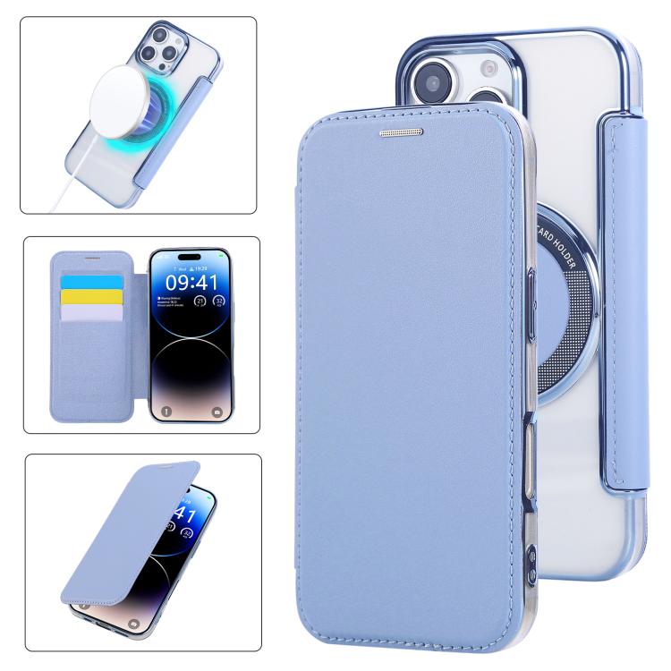 超薄型磁気メッキ ヴィーガンレザー スマホケース、iPhone 17 Pro Max用、iPhone 17 Pro用、iPhone 17用、iPhone Air用、iPhone 16e用、iPhone 16 Pro Max用