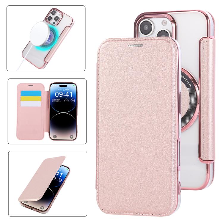 超薄型磁気メッキ ヴィーガンレザー スマホケース、iPhone 16 Pro用、iPhone 16 Plus用、iPhone 16用、iPhone 15 Pro Max用、iPhone 15 Pro用、iPhone 15 Plus / 14 Plus用