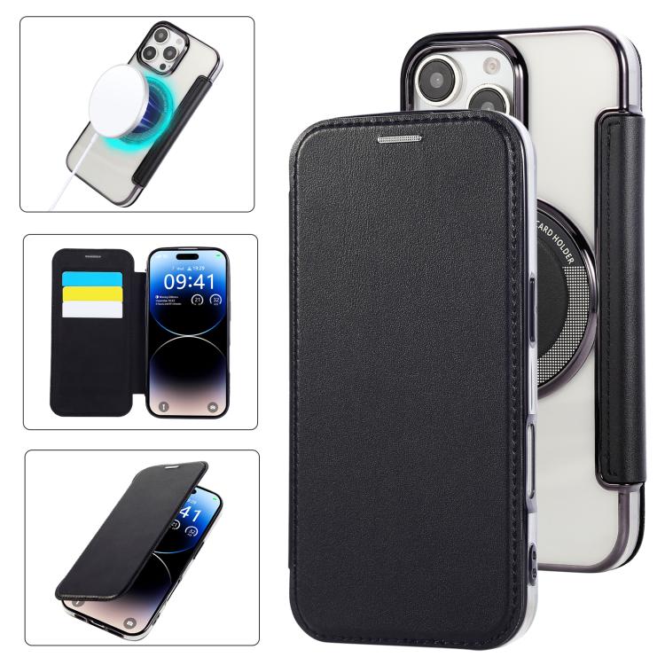 超薄型磁気メッキ ヴィーガンレザー スマホケース、iPhone 16 Pro用、iPhone 16 Plus用、iPhone 16用、iPhone 15 Pro Max用、iPhone 15 Pro用、iPhone 15 Plus / 14 Plus用