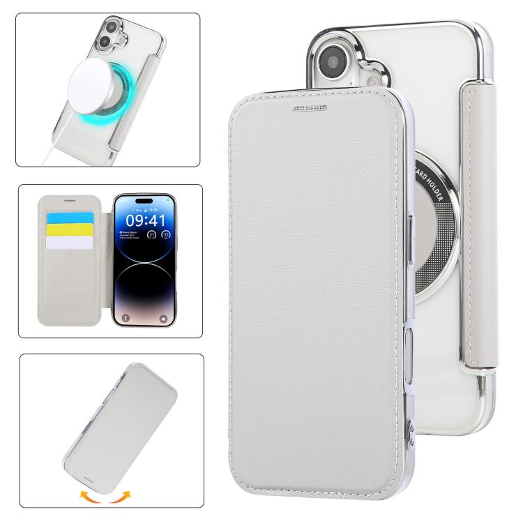 超薄型磁気メッキ ヴィーガンレザー スマホケース、iPhone 16 Pro用、iPhone 16 Plus用、iPhone 16用、iPhone 15 Pro Max用、iPhone 15 Pro用、iPhone 15 Plus / 14 Plus用