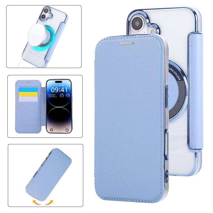 超薄型磁気メッキ ヴィーガンレザー スマホケース、iPhone 16 Pro用、iPhone 16 Plus用、iPhone 16用、iPhone 15 Pro Max用、iPhone 15 Pro用、iPhone 15 Plus / 14 Plus用