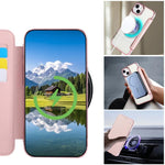 超薄型磁気メッキ ヴィーガンレザー スマホケース、iPhone 15用、iPhone 14 / 13用、iPhone 14 Pro用、iPhone 14 Pro Max用、iPhone 13 Pro Max用、iPhone 13 Pro用