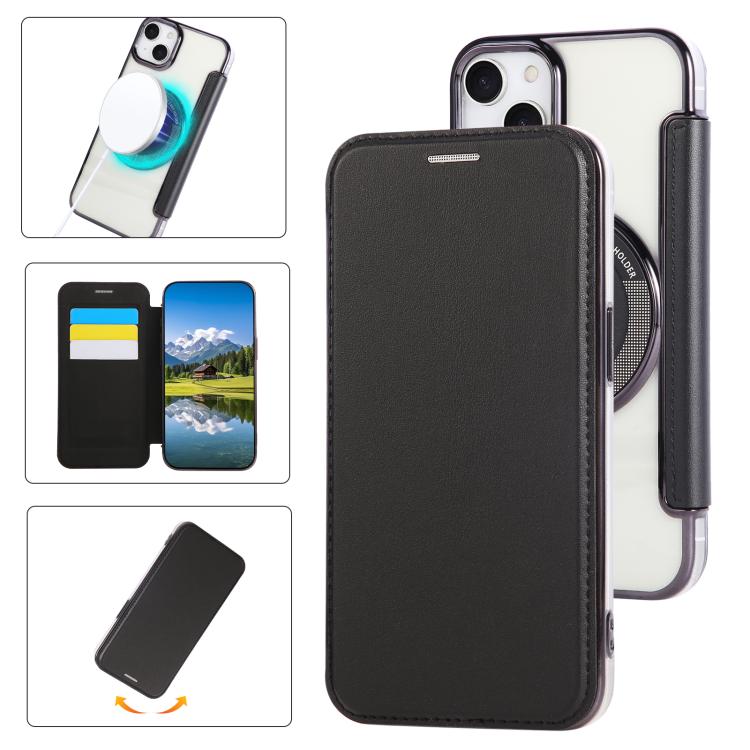 超薄型磁気メッキ ヴィーガンレザー スマホケース、iPhone 15用、iPhone 14 / 13用、iPhone 14 Pro用、iPhone 14 Pro Max用、iPhone 13 Pro Max用、iPhone 13 Pro用