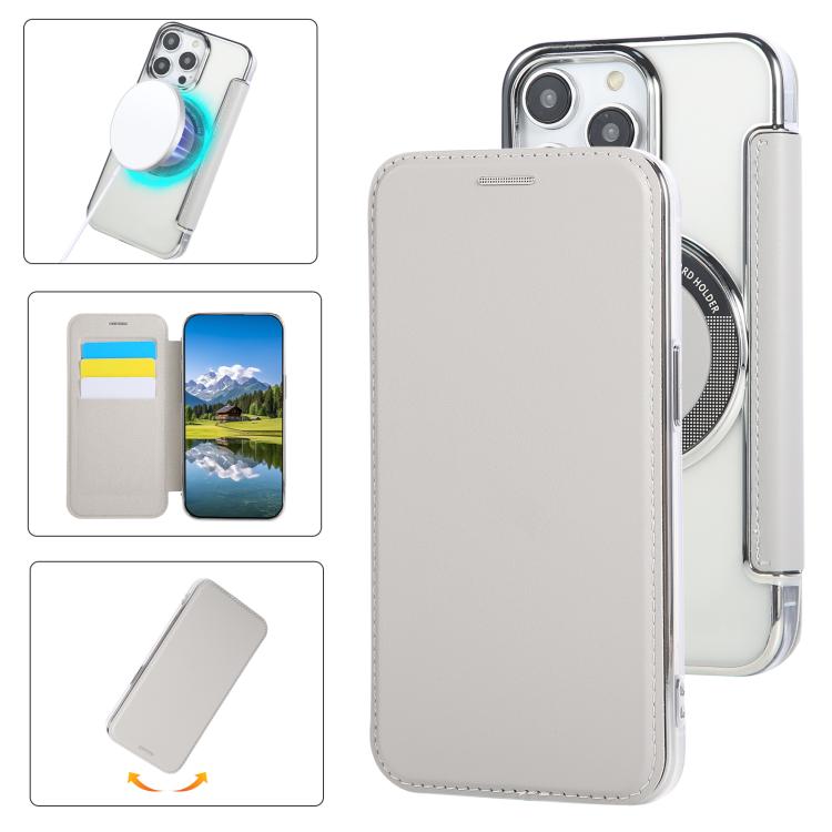 超薄型磁気メッキ ヴィーガンレザー スマホケース、iPhone 15用、iPhone 14 / 13用、iPhone 14 Pro用、iPhone 14 Pro Max用、iPhone 13 Pro Max用、iPhone 13 Pro用