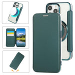 超薄型磁気メッキ ヴィーガンレザー スマホケース、iPhone 15用、iPhone 14 / 13用、iPhone 14 Pro用、iPhone 14 Pro Max用、iPhone 13 Pro Max用、iPhone 13 Pro用