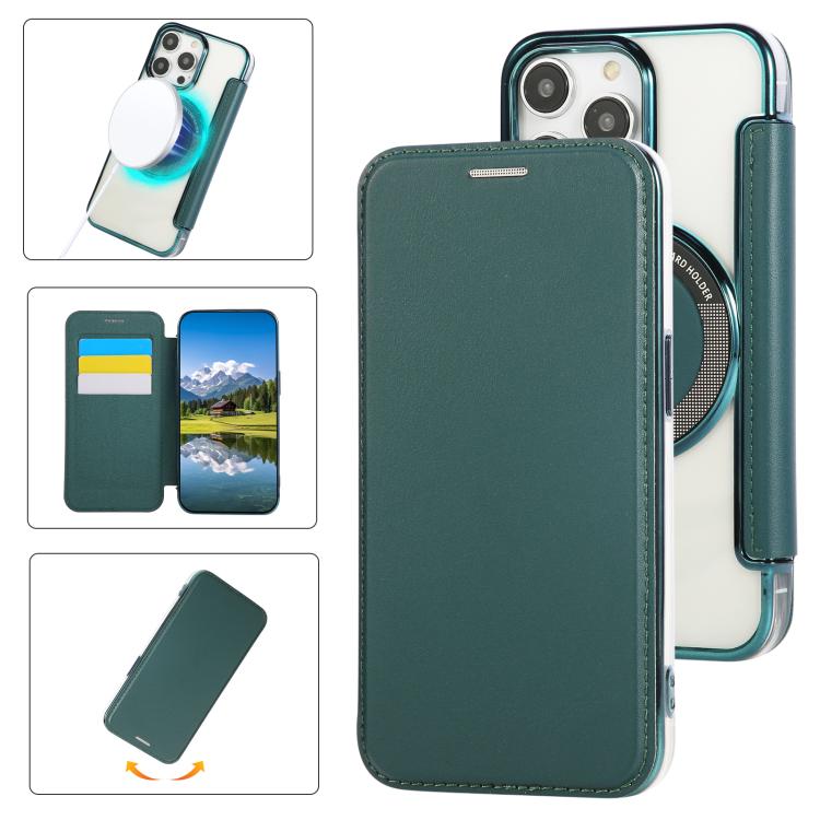 超薄型磁気メッキ ヴィーガンレザー スマホケース、iPhone 15用、iPhone 14 / 13用、iPhone 14 Pro用、iPhone 14 Pro Max用、iPhone 13 Pro Max用、iPhone 13 Pro用
