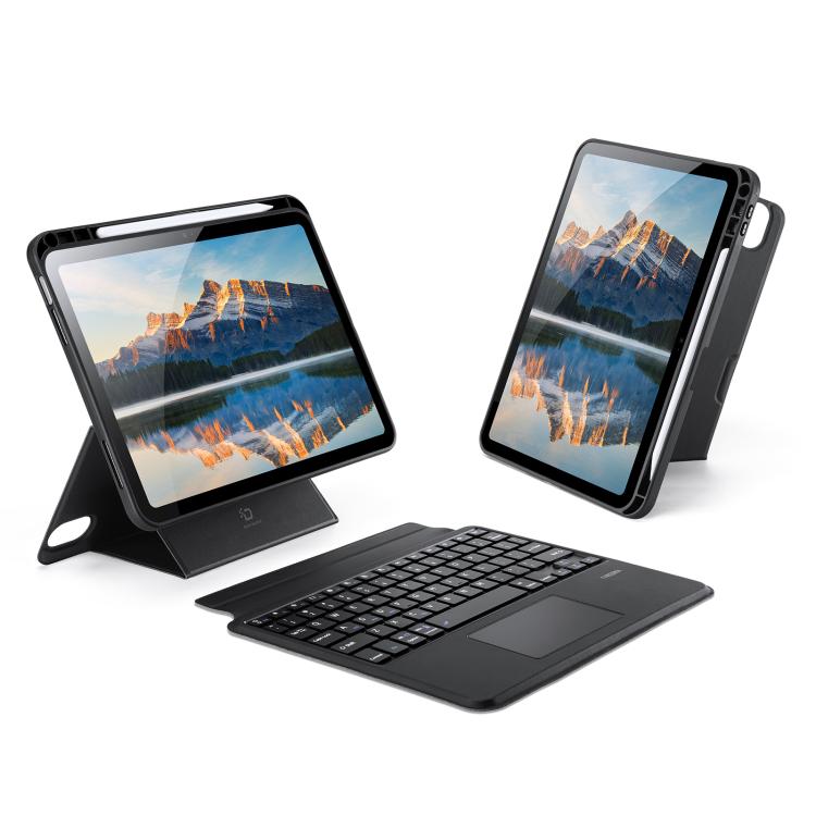 DUX DUCIS DKシリーズバックライト磁気ワイヤレスキーボードヴィーガンレザータブレットケース、iPad Pro 13 2025 / 2024対応、iPad Pro 11 2025 / 2024対応、iPad 2025 / 2022対応、iPad Air 11 2025 / 2024対応、iPad Air 13 2025 / 2024対応