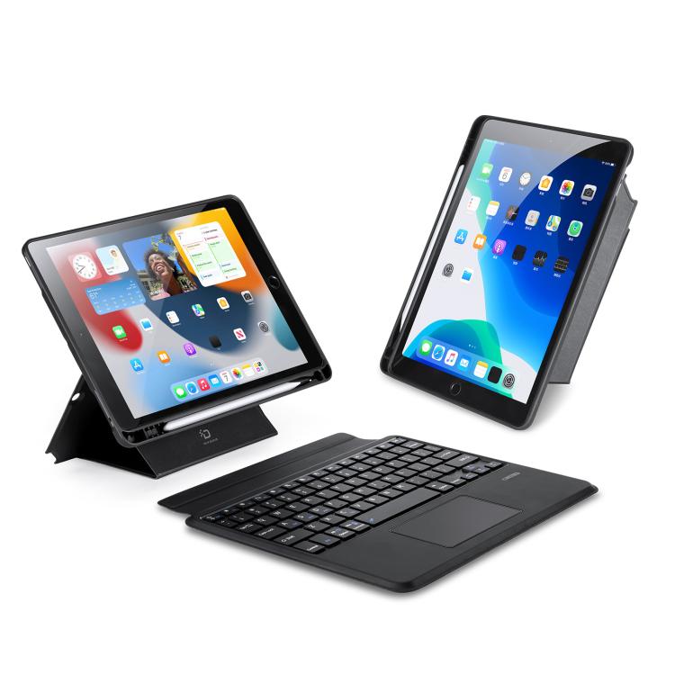 DUX DUCIS DKシリーズバックライト磁気ワイヤレスキーボードヴィーガンレザータブレットケース、iPad Pro 13 2025 / 2024対応、iPad Pro 11 2025 / 2024対応、iPad 2025 / 2022対応、iPad Air 11 2025 / 2024対応、iPad Air 13 2025 / 2024対応