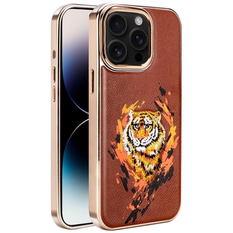 刺繍グラフィティヴィーガンレザーシールド電気めっき磁気スマホケース、iPhone 14 Plus用、iPhone 14用、iPhone 14 Pro用、iPhone 14 Pro Max用