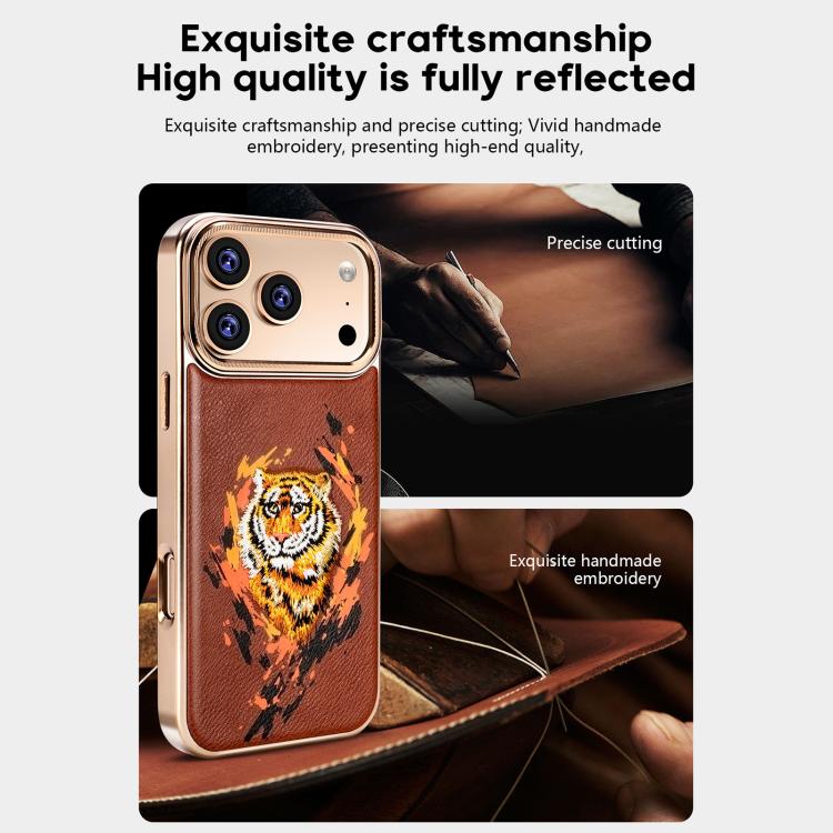 刺繍グラフィティヴィーガンレザーシールド電気めっき磁気スマホケース、iPhone 14 Plus用、iPhone 14用、iPhone 14 Pro用、iPhone 14 Pro Max用