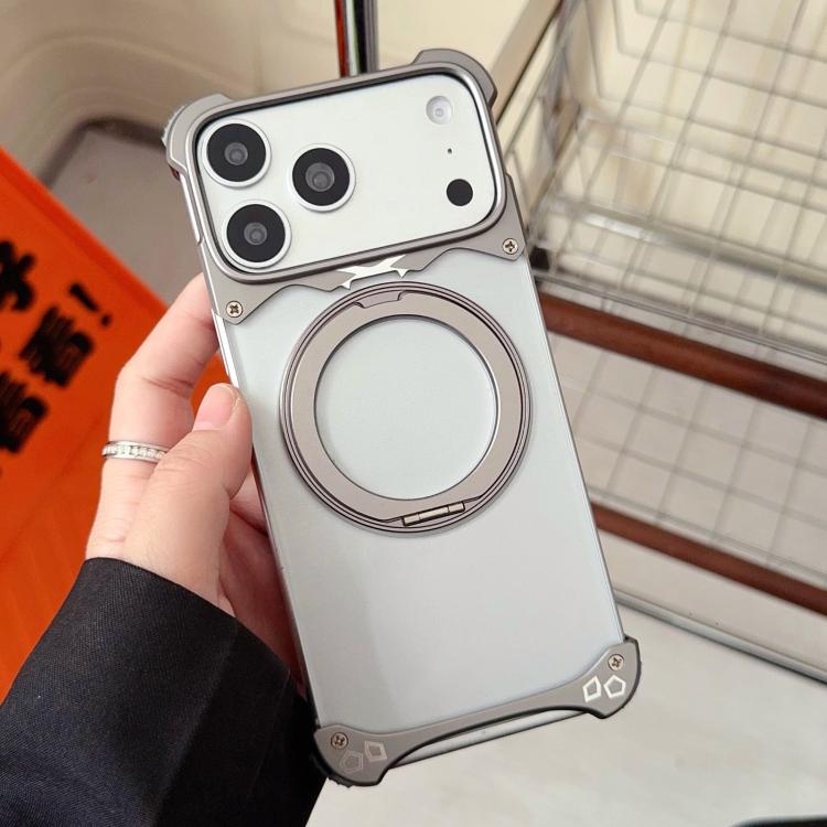 ジャガーオリジナルカラーフレームレス360度回転ホルダーマグネットスマホケース、iPhone 17 Pro Max用、iPhone 17 Pro用