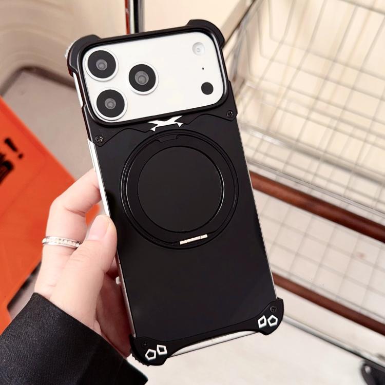 ジャガーオリジナルカラーフレームレス360度回転ホルダーマグネットスマホケース、iPhone 17 Pro Max用、iPhone 17 Pro用