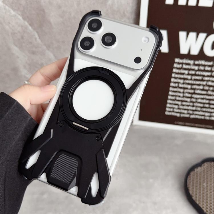 レーシングカー金属フレームレス360度回転ホルダーマグネットスマホケース、iPhone 17 Pro Max用、iPhone 17 Pro用