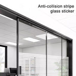 5個入り/パック 静電気防止 衝突防止 ストライプ フロストプライバシーガラスステッカー、小ストライプ 30cm×1m、小ストライプ 40cm×1m、小ストライプ 50cm×1m、大ストライプ 30cm×1m、大ストライプ 40cm×1m、大ストライプ 50cm×1m