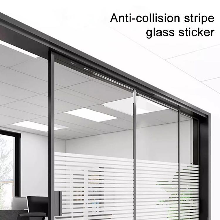5個入り/パック 静電気防止 衝突防止 ストライプ フロストプライバシーガラスステッカー、小ストライプ 30cm×1m、小ストライプ 40cm×1m、小ストライプ 50cm×1m、大ストライプ 30cm×1m、大ストライプ 40cm×1m、大ストライプ 50cm×1m