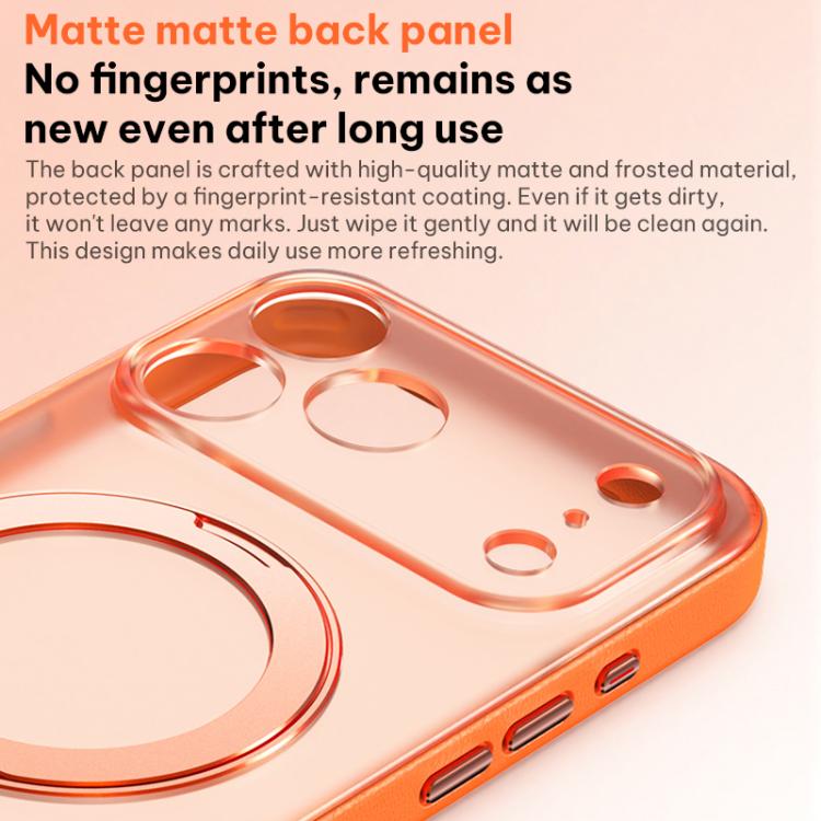 ヴィーガンレザーマグネットスマホケース360度回転スタンド付き、iPhone 17 Pro Max用、iPhone 17 Pro用、iPhone 17用