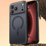 ヴィーガンレザーマグネットスマホケース、iPhone 17 Pro Max用、iPhone 17 Pro用、iPhone 17用