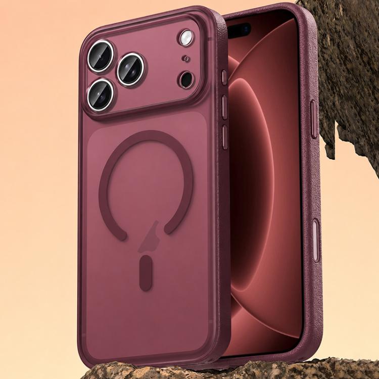 ヴィーガンレザーマグネットスマホケース、iPhone 17 Pro Max用、iPhone 17 Pro用、iPhone 17用