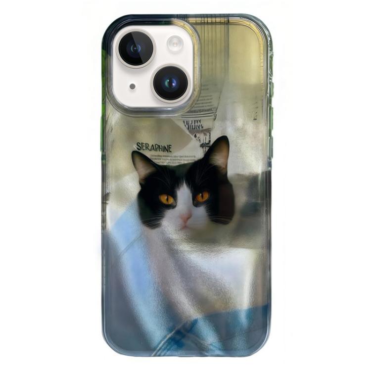 ラウンドエッジIMDパターンTPUスマホケース、iPhone 15 Pro Max用、iPhone 15 Pro用、iPhone 15用