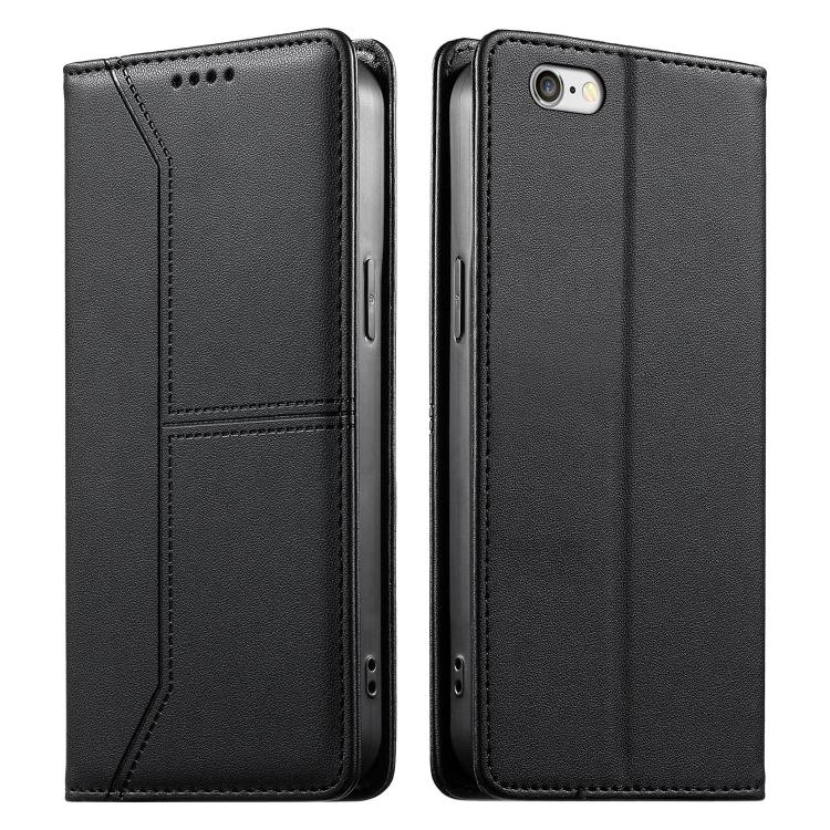 ステッチライン マグネット式 RFID ヴィーガンレザー製スマホケース、iPhone X / XS用、iPhone XR用、iPhone XS Max用、iPhone 8 Plus / 7 Plus用