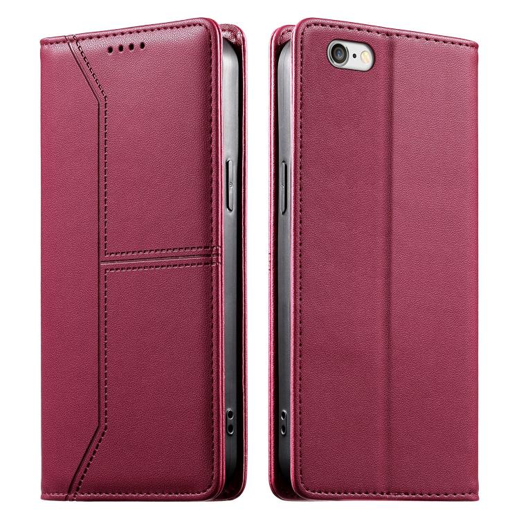 ステッチライン マグネット式 RFID ヴィーガンレザー製スマホケース、iPhone X / XS用、iPhone XR用、iPhone XS Max用、iPhone 8 Plus / 7 Plus用
