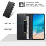 ステッチライン マグネット式 RFID ヴィーガンレザー製スマホケース、iPhone X / XS用、iPhone XR用、iPhone XS Max用、iPhone 8 Plus / 7 Plus用