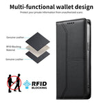 ステッチライン マグネット式 RFID ヴィーガンレザー製スマホケース、iPhone X / XS用、iPhone XR用、iPhone XS Max用、iPhone 8 Plus / 7 Plus用