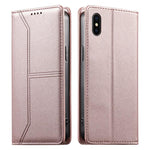 ステッチライン マグネット式 RFID ヴィーガンレザー製スマホケース、iPhone X / XS用、iPhone XR用、iPhone XS Max用、iPhone 8 Plus / 7 Plus用