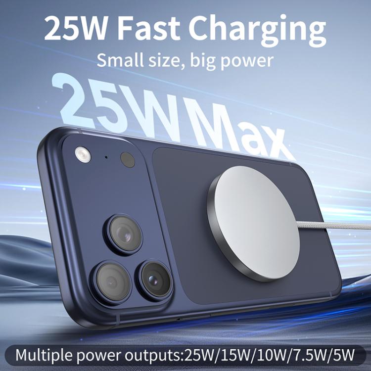 QI2 25W USB-C / Type-C インターフェース ポータブル磁気ワイヤレス充電器