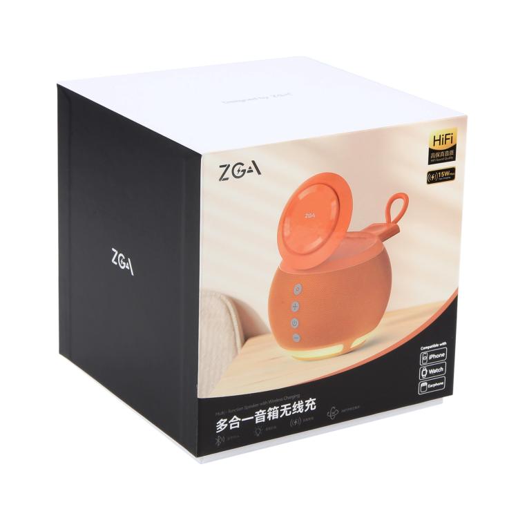 ZGA WX08 多機能Bluetoothスピーカー 15W ワイヤレス電話・時計充電器、WX08