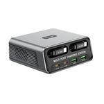 WXL-60C 6-in-1 デスクトップ多ポート充電ステーション 内蔵デュアル伸縮ケーブル, WXL-60C