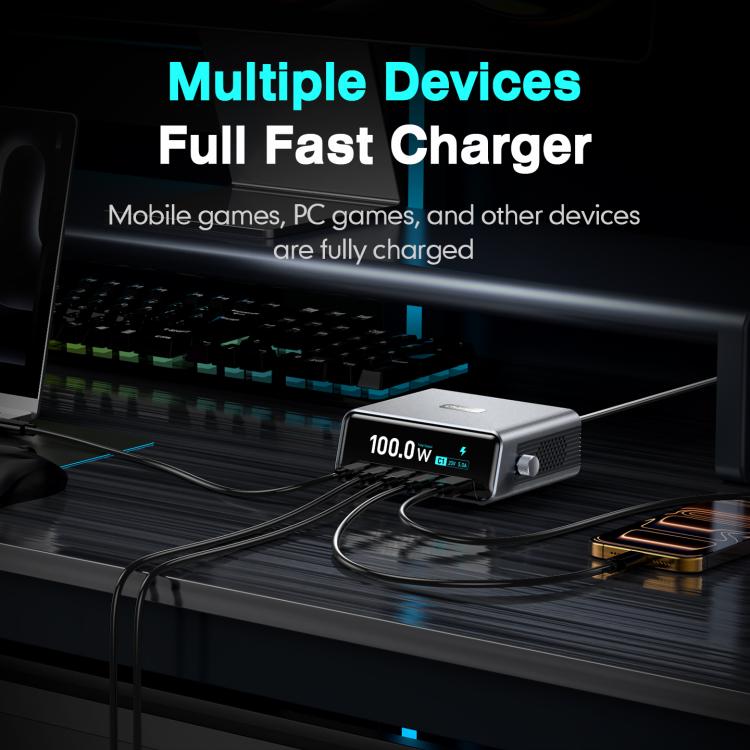 WXL-60D 2.3インチスマートディスプレイ GaN高出力デスクトップ充電ステーション, WXL-60D