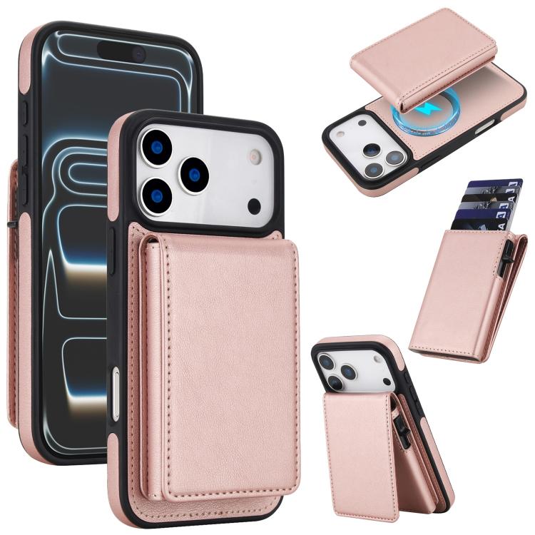 レトロフェイクレザー着脱式スプリングカードバッグマグネットRFIDスマホケース、iPhone 17e / 16e用、iPhone 17 Pro Max用、iPhone 17 Pro用、iPhone 15 Plus用、iPhone 15用、iPhone 14 Plus用、iPhone 14 / 13用、iPhone 12 / 12 Pro用
