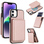 レトロフェイクレザー着脱式スプリングカードバッグマグネットRFIDスマホケース、iPhone 17e / 16e用、iPhone 17 Pro Max用、iPhone 17 Pro用、iPhone 15 Plus用、iPhone 15用、iPhone 14 Plus用、iPhone 14 / 13用、iPhone 12 / 12 Pro用