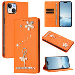 バレリーナダイヤモンドスタッズRFIDヴィーガンレザースマホケース、iPhone 16 Pro用、iPhone 16 Plus用、iPhone 16用、iPhone 15 Pro Max用、iPhone 15 Pro用、iPhone 15 Plus用