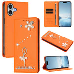 バレリーナダイヤモンドスタッズRFIDヴィーガンレザースマホケース、iPhone 16 Pro用、iPhone 16 Plus用、iPhone 16用、iPhone 15 Pro Max用、iPhone 15 Pro用、iPhone 15 Plus用