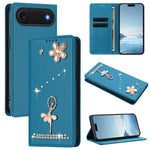 バレリーナダイヤモンドスタッズRFIDヴィーガンレザースマホケース、iPhone 17e / 16e用、iPhone 17 Pro Max用、iPhone 17 Pro用、iPhone 17用、iPhone Air用、iPhone 16 Pro Max用