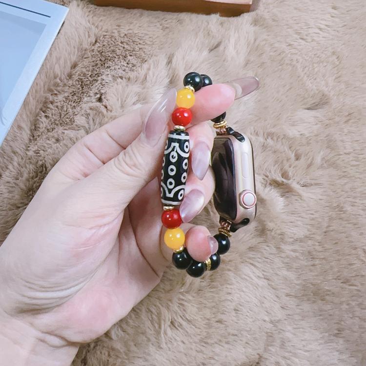 チベットビーズブレスレットウォッチバンド、Apple Watch 46mm / 49mm / 45mm / 44mm用、Apple Watch 42mm / 41mm / 40mm / 38mm用