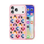 きらめくクリスタル赤いハート柄スマホケース、iPhone 17 Pro Max用、iPhone 17 Pro用