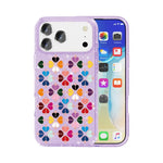 きらめくクリスタル赤いハート柄スマホケース、iPhone 17 Pro Max用、iPhone 17 Pro用