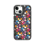 キラキラクリスタル赤いハート柄スマホケース、iPhone 15用、iPhone 14 Plus用、iPhone 14用、iPhone 14 Pro用、iPhone 14 Pro Max用、iPhone 13 Pro Max用、iPhone 13 Pro用、iPhone 13用