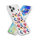 透明クリスタル赤いハート柄スマホケース、iPhone 17 Pro Max用、iPhone 17 Pro用