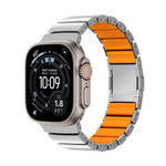 マグネットクラスプワンビーズシリコンチタン合金ウォッチバンド、Apple Watch 46mm / 49mm / 45mm / 44mm用、Apple Watch 42mm / 41mm / 40mm / 38mm用